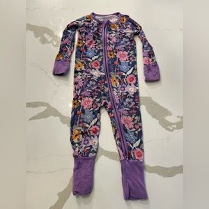 Little Sleepies 6-12 Month Floral Zippy Pajamas